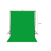 Green Screen- Greenbox  yeşil Fon Perde (3X4M)  ve Fon Standı - 1