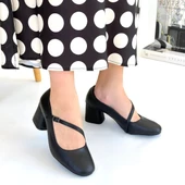 Kier Siyah Cilt Topuklu Ayakkabı thumbnail 1