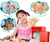 Elektronik Şifreli Kasa Otomatik Kağıt Para Alan ATM Kumbara - 4