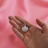 10 Gram 999 Ayar Gümüşten Üretilmiş Kalp Tasarımlı Cam Şişeli Granül Gümüş Hediyesi-553 - 4