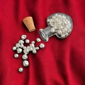 10 Gram 999 Ayar Gümüşten Üretilmiş Kalp Tasarımlı Cam Şişeli Granül Gümüş Hediyesi-553 - 2