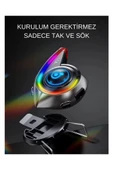 Y21 Rgb Işık Efektli Intercom Bluetooth Motosiklet Kask Kulaklığı Intercom Kulaklık thumbnail 6