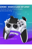 P4 Plus Bluetooth Titreşimli Ps4/ps5 Uyumlu Pc Telefon Joystick Kablosuz Oyun Kolu Siyah thumbnail 4