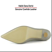 Erkan Saçmacı Suzanna Vizon Hakiki Dana Derisi Sivri Burun Klasik İnce Topuklu Ayakkabı - 9