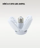 30W Mini Pervane 4+1 Kanatlı Ampul 6500K Beyaz Işık thumbnail 3