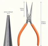 ÇELİK UZUN KARGABURUN PENSE - TURUNCU - 12