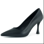 Erkan Saçmacı Suzanna Siyah Hakiki Dana Derisi Sivri Burun Klasik İnce Topuklu Ayakkabı - 1