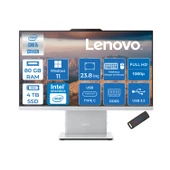 Lenovo Ideacentre Aıo 24IRH9 Intel Core I5 13420H 80GB Ddr5 4tb SSD Windows 11 Home UHD Graphics 23.8" Fullhd (1920X1080) IPS 100Hz 99% Srgb All In One Bilgisayar F0HN0053TRH35 + Zetta Flash Bellek thumbnail 1