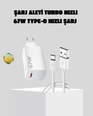 67W Süper Hızlı Şarj Adaptörü ve Kablo Seti – Güvenli, Kompakt ve Ergonomik Tasarım - 1