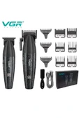 VGR v640 saç ve sakal kesim makinası 2 li set berber kuaför salonu makinası thumbnail 1