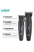 VGR v640 saç ve sakal kesim makinası 2 li set berber kuaför salonu makinası thumbnail 2