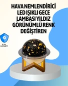 Projektör ışıklı ve aromaterapi destekli taşınabilir nemlendirici cihaz USB bağlantılı - 1