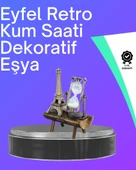 Klasik Tasarımlı Ahşap Kum Saati – Ev ve Ofis İçin Masaüstü Aksesuarı - 1
