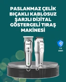 Profesyonel Saç ve Sakal Kesme Makinesi – Şarjlı, Sessiz Motor, Ayarlanabilir Tarak thumbnail 1