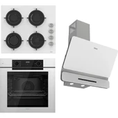 Ferre Steamart-Fryart-Sılentart Serisi Beyaz Set (CS206 + QEP63CB +D081-SA) - Emaye Izgara thumbnail 1