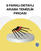 5 Boy Fırçalı Araba Temizlik Seti-Derin Temizlik Sağlayan Yumuşak Fırçalar - 1