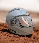 NCR-158 ÇENE AÇILIR GÖZLÜKLÜ E-CE BELGELİ KASK COOL GRİ thumbnail 3