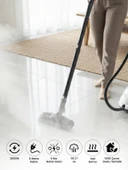 Mieco Stella 5 Bar/ 2000W / Çok Fonksiyonlu Buharlı Temizleyici - Buharlı Temizlik Makinesi + Ütü Başlığı ve Eldiven Hediye   -  Beyaz thumbnail 4