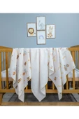 Little Organic's | 3’lü %100 Organik Pamuk Müslin Örtü - Battaniye Seti 75x80 cm | Oeko-tex | Gots - ZTBEST  Bear's - 1