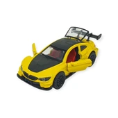 Çek Bırak Metal Arabalar 12 cm - 3671C - Sarı thumbnail 2