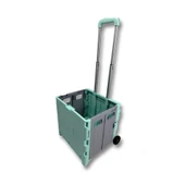 2 Tekerlekli, Yeşil, 32L Standart Boy, Sabit Tutacaklı Alışveriş Arabası - 1