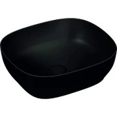 VitrA Outline 5994B483-0016 Kare Lavabo, 48 Cm, Mat Siyah - 1