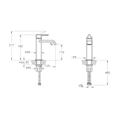 VitrA Suit A4281629 Lavabo Bataryası Üstten, Soft Altın - 2