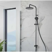 Hansgrohe Vernis Blend 200 Reno Duş Kolonu Ecosmart Satin Siyah 26099670 - 1