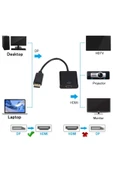 ulu Displayport To HDMI Kablo Display Port Hdmi Çevirici Adaptör 4K -1080p - 5
