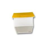 Plastik Katlanır Çocuk Odası Modüler Tek Kapaklı Saklama Kutusu - Sarı - 3