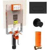 VitrA Mat Siyah 8 cm Gömme Rezervuar Seti 800-1896 - 1