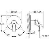Grohe Eurosmart Ankastre Duş Bataryası 24042002 - 2