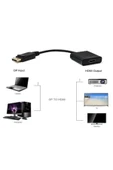 ulu Displayport To HDMI Kablo Display Port Hdmi Çevirici Adaptör 4K -1080p - 6