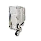 8 Tekerlekli Gri 56L Büyük Boy Sabit Demir Tutacaklı Alışveriş Arabası - 3