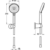 Artema Master Slot A45690 3F El Duşu Takımı, Krom - 2