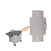 4 Tekerlekli, 55 Litre Beyaz ve Kahverengi Katlanır Alışveriş Arabası - Hareketli Tutacaklı - 1