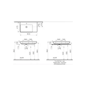 VitrA 4453B003-0973 T4 Lavabo 80CM Asimetrik Lavabo - 2