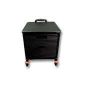 4 Tekerlekli, 55 Litre Siyah Katlanır Alışveriş Arabası - 1