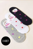 Karışık Desenli Bayan Babet Çorap Asorti 6 thumbnail 1