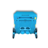 Ultra Geniş, 8 Tekerlekli, 85 Lt Mavi Katlanır Alışveriş Arabası - Merdiven Çıkan - 2