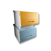 Plastik Katlanır Çocuk Odası Modüler Tek Kapaklı Saklama Kutusu - Mavi - 4