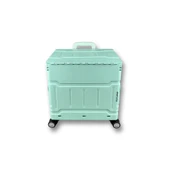 4 Tekerlekli Yeşil, 38L Orta Boy, Hareketli Alüminyum Tutacaklı Alışveriş Arabası - 2