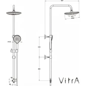 VitrA Bliss Round Duş Kolonu, Altın - 2