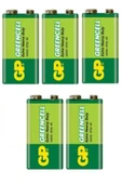 GP 5 Adet 1604g-b Greencell Extra Güçlü 9 Volt Pil (9VOLT ÇİFT BAŞLI PİL) - 1