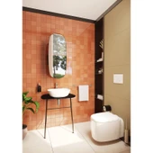 VitrA Plural 7810B401-0016 Kare Alçak Çanak Lavabo, VitrA Clean, 45 cm, Mat Beyaz - 5