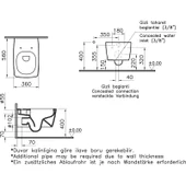 VitrA Metropole 7672B070-0559 Rim-ex Asma Klozet, 56 cm, Siyah thumbnail 4
