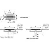 Artema Vitra 59980476000 Eco-Flow V-Flow DK100 40 cm Duş Kanalı - Mat Krom Yandan - 2
