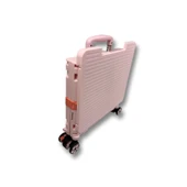 4 Tekerlekli, 55 Litre Pembe Katlanır Alışveriş Arabası - Hareketli Tutacaklı - 1