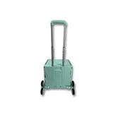 8 Tekerlekli, Yeşil, 32L Standart Boy, Sabit Tutacaklı Alışveriş Arabası - 4