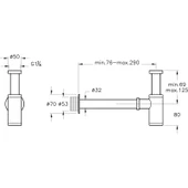 VitrA Origin A4512334 Lavabo Sifonu, T Tipi, Fırçalı Nikel - 4